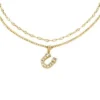 Bracelet multi-rangs Sutton Horseshoe en acier inoxydable doré Bracelet multi-rangs Sutton Horseshoe en acier inoxydable doré