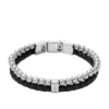 Bracelet multi-rangs Townsman Beads en cuir noir Bracelet multi-rangs Townsman Beads en cuir noir
