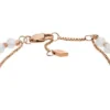 Bracelet à perles avec chaîne en quartz rose Bracelet à perles avec chaîne en quartz rose