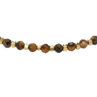 Bracelet à plusieurs rangs en œil-de-tigre brun