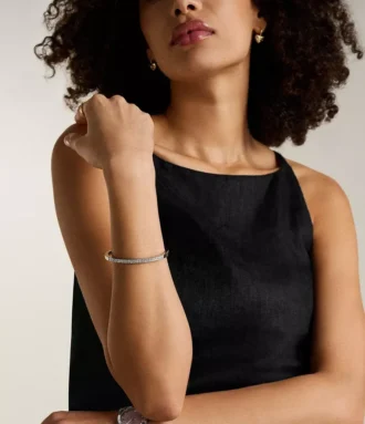 Bracelet rigide Ellis Pavé Glitz en acier inoxydable