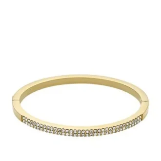 Bracelet rigide Ellis Pavé Glitz en acier inoxydable doré