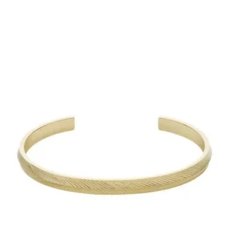 Bracelet rigide en acier inoxydable doré Harlow Linear Texture