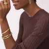 Bracelet rigide en acier inoxydable doré Harlow Linear Texture Bracelet rigide en acier inoxydable doré Harlow Linear Texture