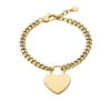 Bracelet Sutton en acier inoxydable doré avec cœur Bracelet Sutton en acier inoxydable doré avec cœur