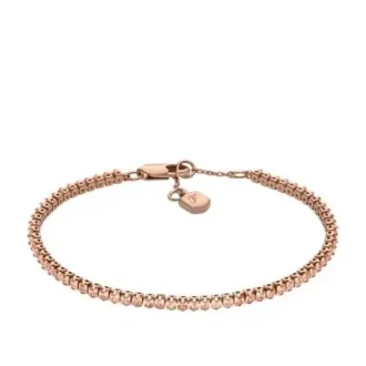 Bracelet tennis en laiton doré à l&rsquo;or rose Ellis Pavé Glitz