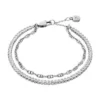 Bracelet tennis Heritage D-Link en laiton argenté Bracelet tennis Heritage D-Link en laiton argenté