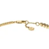 Bracelet tennis Sutton Love-All en laiton doré avec maillons en forme de cœur