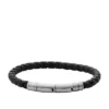 Bracelet Townsman Vintage Casual en cuir tressé marron