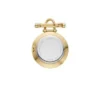 Broche-montre Scarlette à trois aiguilles en acier inoxydable doré