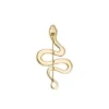 Broche serpent en acier inoxydable doré