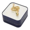 Broche serpent en acier inoxydable doré