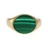 Collection Ellis Signet Bague chevalière en malachite verte Collection Ellis Signet Bague chevalière en malachite verte