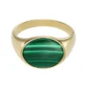 Collection Ellis Signet Bague chevalière en malachite verte Collection Ellis Signet Bague chevalière en malachite verte