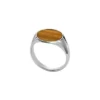 Collection Ellis Signet Bague chevalière œil-de-tigre marron Collection Ellis Signet Bague chevalière œil-de-tigre marron