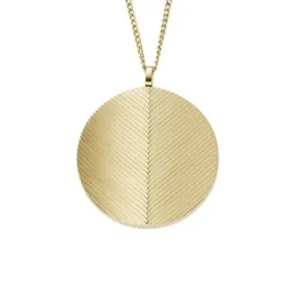Collection Harlow Locket Collier pendentif en acier inoxydable doré