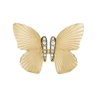 Collection Sutton Butterfly Bague centrale en acier inoxydable doré