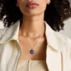 Collier Aquarius Sutton Zodiac en acier inoxydable doré avec pendentif en lapis-lazuli bleu Collier Aquarius Sutton Zodiac en acier inoxydable doré avec pendentif en lapis-lazuli bleu