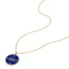 Collier Aquarius Sutton Zodiac en acier inoxydable doré avec pendentif en lapis-lazuli bleu Collier Aquarius Sutton Zodiac en acier inoxydable doré avec pendentif en lapis-lazuli bleu