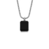 Collier avec pendentif en agate noire Carraway All Stacked Up