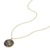 Collier Capricorne Sutton Zodiac en acier inoxydable doré avec pendentif en hématite grise Collier Capricorne Sutton Zodiac en acier inoxydable doré avec pendentif en hématite grise