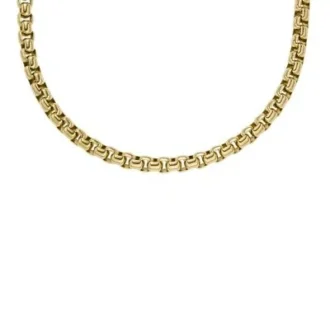 Collier à chaîne en acier inoxydable doré Ellis Core Chains
