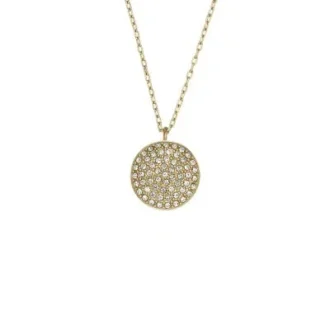 Collier à chaîne en acier inoxydable doré Ellis Glitz Disc