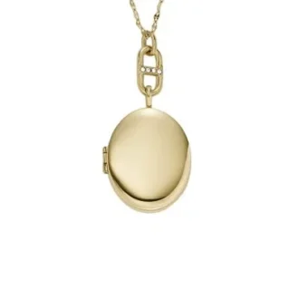Collier chaîne en acier inoxydable doré Heritage