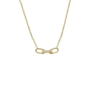 Collier chaîne en acier inoxydable doré Heritage D-Link