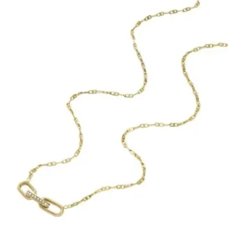 Collier chaîne en acier inoxydable doré Heritage D-Link