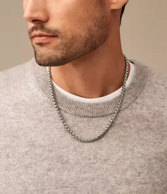 Collier à chaîne en acier inoxydable Ellis Core Chains