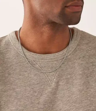 Collier à chaîne en acier inoxydable Ellis Core Chains