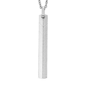 Collier à chaîne en acier inoxydable Harlow Linear Texture
