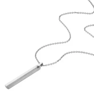 Collier à chaîne en acier inoxydable Harlow Linear Texture