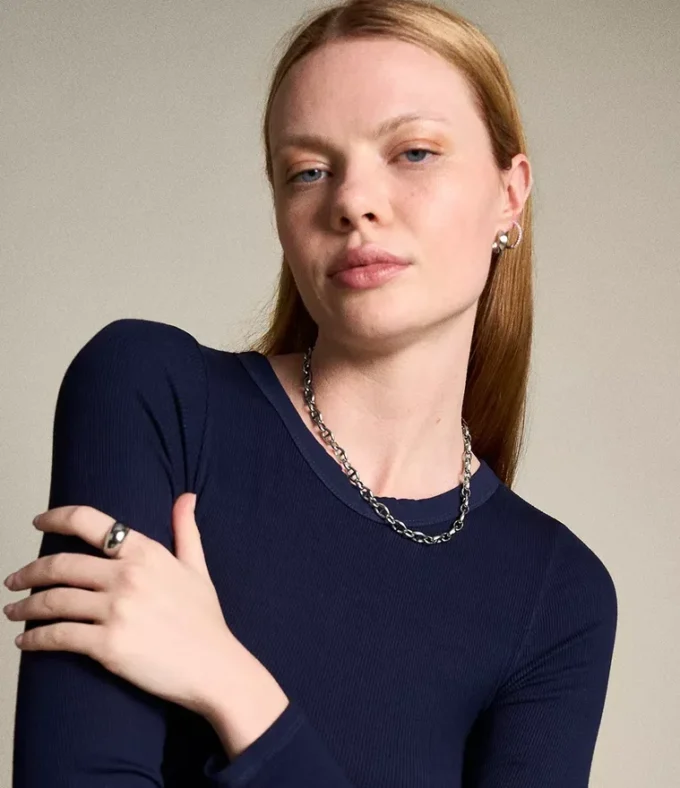 Collier chaîne en acier inoxydable Heritage D-Link Collier chaîne en acier inoxydable Heritage D-Link