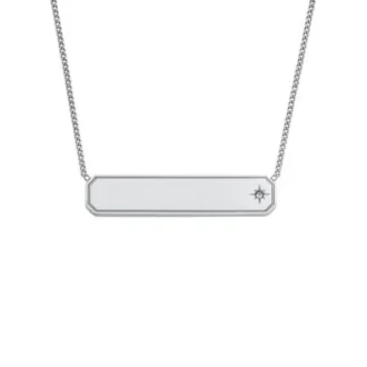 Collier d&rsquo;identité Sadie en acier inoxydable
