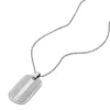 Collier dog tag en acier inoxydable avec texture moletée à la machine Collier dog tag en acier inoxydable avec texture moletée à la machine
