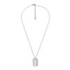 Collier dog tag en acier inoxydable avec texture moletée à la machine Collier dog tag en acier inoxydable avec texture moletée à la machine