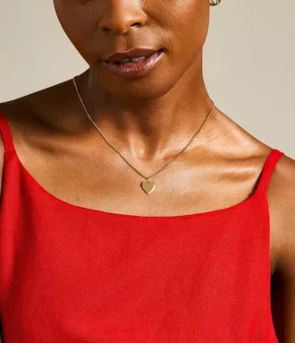 Collier Ellis Heart en acier inoxydable doré
