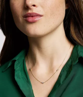 Collier Ellis Toi Et Moi en laiton doré