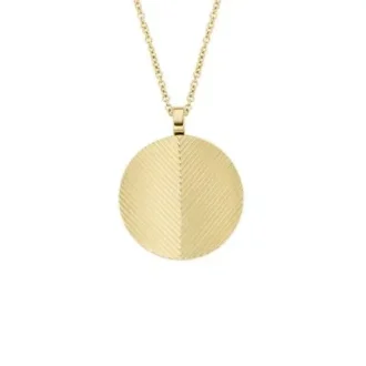 Collier Harlow à chaîne en acier inoxydable doré à texture linéaire