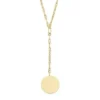 Collier Heritage D-Link en acier inoxydable doré avec chaîne en Y