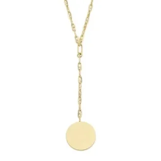 Collier Heritage D-Link en acier inoxydable doré avec chaîne en Y