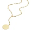 Collier Heritage D-Link en acier inoxydable doré avec chaîne en Y