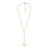 Collier Heritage D-Link en acier inoxydable doré avec chaîne en Y