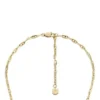 Collier Heritage D-Link en acier inoxydable doré avec chaîne en Y
