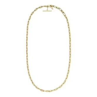 Collier Heritage D-Link en laiton doré avec chaîne ancre