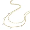 Collier multi-rangs Ellis Shaky Glitz en acier inoxydable doré
