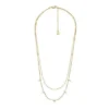 Collier multi-rangs Ellis Shaky Glitz en acier inoxydable doré