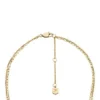 Collier multi-rangs Ellis Shaky Glitz en acier inoxydable doré